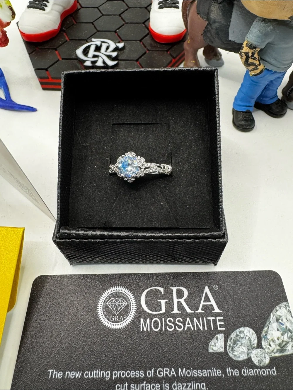 Moissanite 1.0ct Ice Blue Ring - Men Accessories